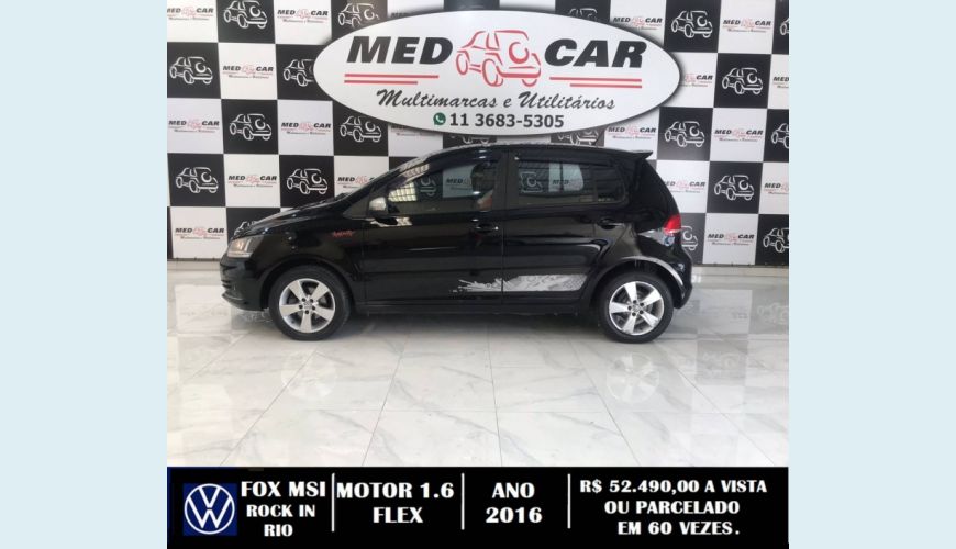 VOLKSWAGEN FOX 1.6 MI ROCK IN RIO 8V FLEX 4P MANUAL - PRETO - 2016 Foto 3 (Grande)