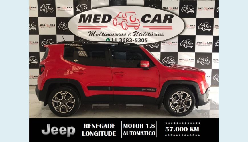 JEEP RENEGADE 1.8 16V FLEX LONGITUDE 4P AUT. - VERMELHO - 2016 Foto 3 (Grande)