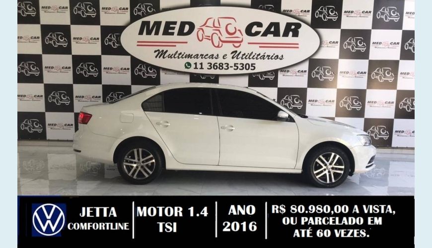 VOLKSWAGEN JETTA 1.4 16V TSI COMFORTLINE 4P TIPTRONIC - BRANCO - 2016 Foto 3 (Grande)