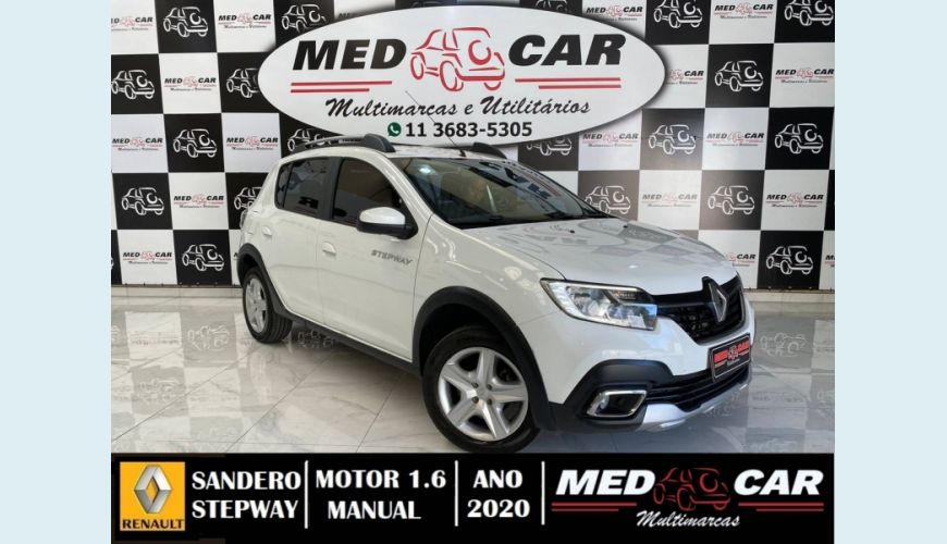 RENAULT SANDERO 1.6 16V SCE FLEX STEPWAY ZEN MANUAL - BRANCO - 2020 Foto 3 (Grande)