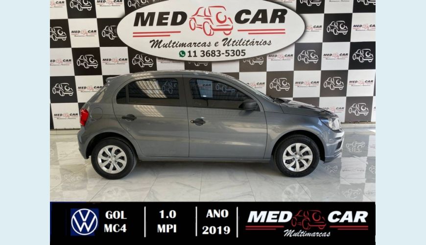 VOLKSWAGEN GOL 1.0 12V MPI TOTALFLEX 4P MANUAL - CINZA - 2019 Foto 3 (Grande)