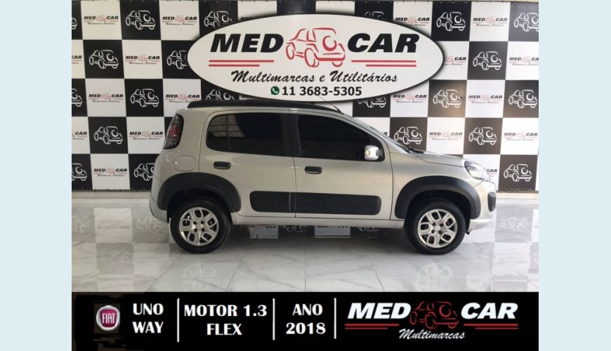 FIAT UNO 1.3 FIREFLY FLEX WAY 4P MANUAL - PRATA - 2018 Foto 3 (Grande)