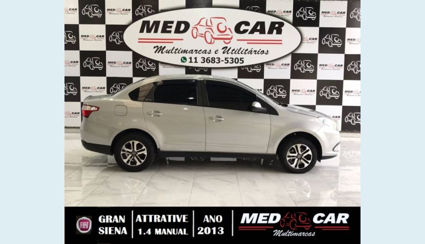 FIAT SIENA 1.4 MPI ATTRACTIVE 8V FLEX 4P MANUAL - PRATA - 2013 Foto 3 (Grande)