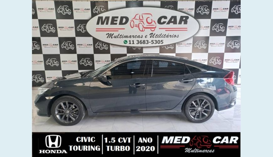 HONDA CIVIC 1.5 16V TURBO TOURING 4P CVT - AZUL - 2020 Foto 3 (Grande)