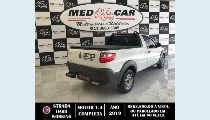 FIAT STRADA 1.4 MPI HARD WORKING CS 8V FLEX 2P MANUAL - BRANCO - 2019 Foto 3 (Grande)