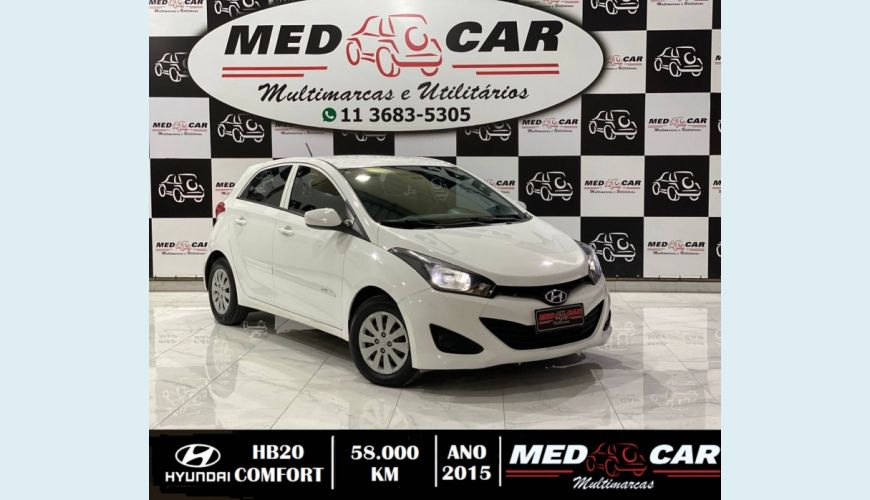 HYUNDAI HB 20 1.0 COMFORT PLUS 12V FLEX 4P MANUAL - BRANCO - 2015 Foto 3 (Grande)