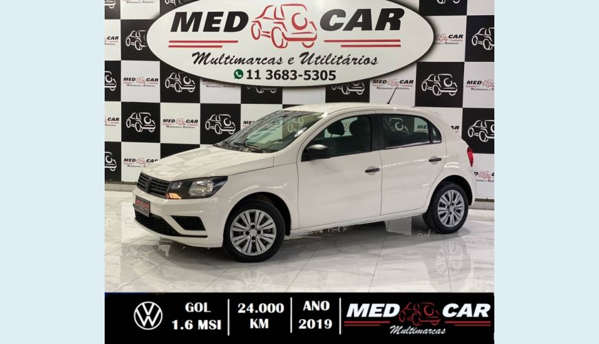 VOLKSWAGEN GOL 1.6 MSI TOTALFLEX 4P MANUAL - BRANCO - 2019 Foto 3 (Grande)