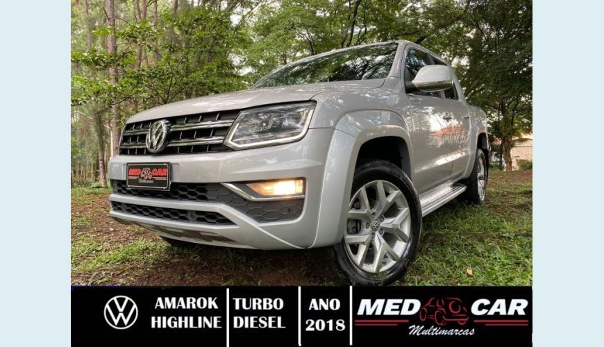 VOLKSWAGEN AMAROK 2.0 HIGHLINE 4X4 CD 16V TURBO INTERCOOLER DIESEL 4P AUT. - PRATA - 2018 Foto 3 (Grande)