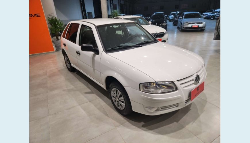 VOLKSWAGEN GOL 1.0 MI 8V FLEX 4P MANUAL G.IV - BRANCO - 2014 Foto 3 (Grande)