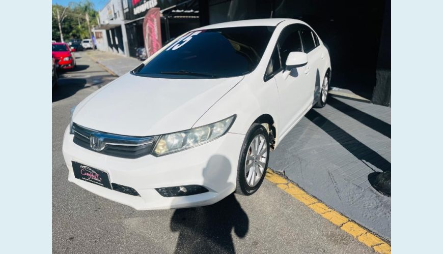 HONDA CIVIC SEDAN LXS 1.8/1.8 FLEX 16V AUT. 4P - BRANCO - 2015 Foto 3 (Grande)