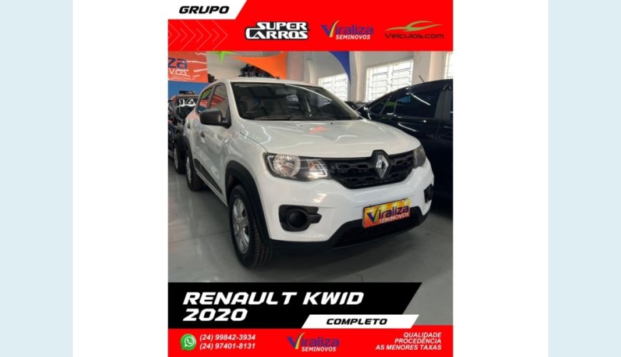 RENAULT KWID - BRANCO - 2020 Foto 3 (Grande)