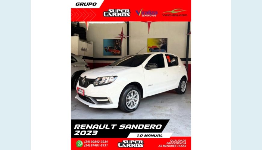 RENAULT SANDERO - BRANCO - 2023 Foto 3 (Grande)