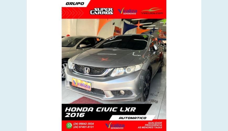 HONDA CIVIC - CINZA - 2016 Foto 3 (Grande)