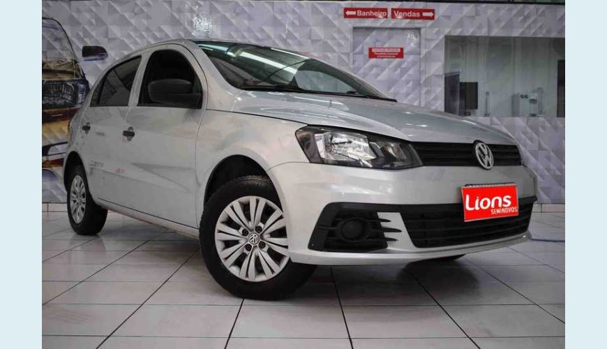 VOLKSWAGEN GOL 1.0 MPI TRENDLINE 12V 5P (FLEX) - PRATA - 2017 Foto 3 (Grande)