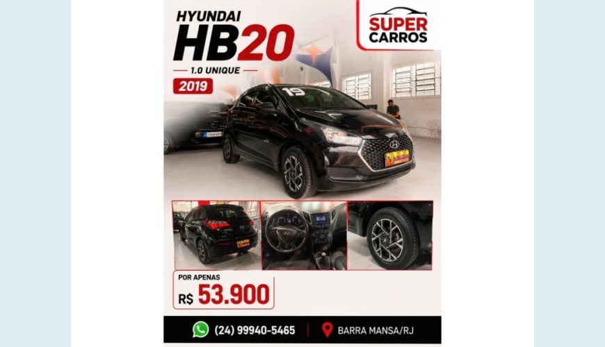 HYUNDAI HB 20 FLEX MANUAL 4P - PRETO - 2019 Foto 3 (Grande)