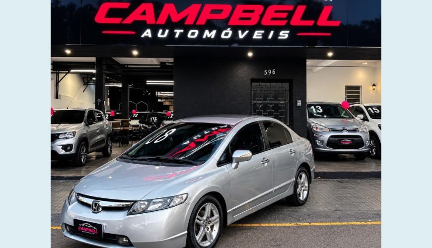 HONDA CIVIC SEDAN EXS 1.8/1.8 FLEX 16V AUT. 4P - PRATA - 2008 Foto 3 (Grande)