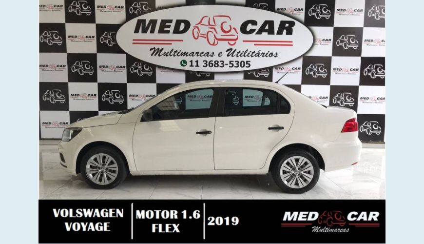 VOLKSWAGEN VOYAGE 1.6 16V MSI TOTALFLEX 4P AUT. - BRANCO - 2019 Foto 4 (Grande)