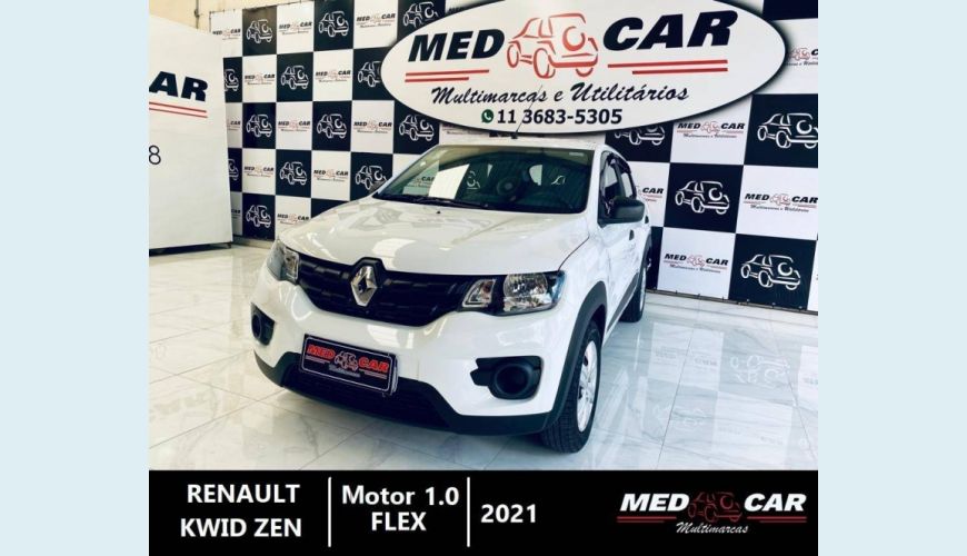 RENAULT KWID 1.0 12V SCE FLEX ZEN MANUAL - BRANCO - 2021 Foto 4 (Grande)
