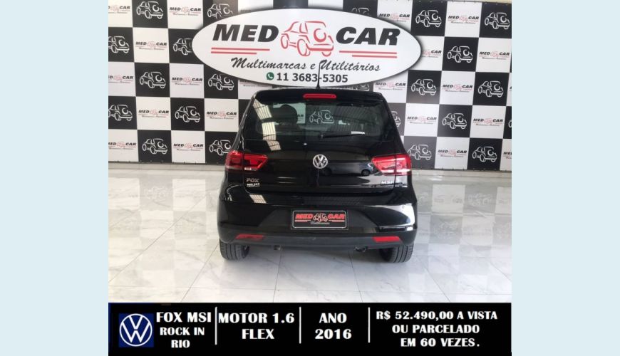 VOLKSWAGEN FOX 1.6 MI ROCK IN RIO 8V FLEX 4P MANUAL - PRETO - 2016 Foto 4 (Grande)