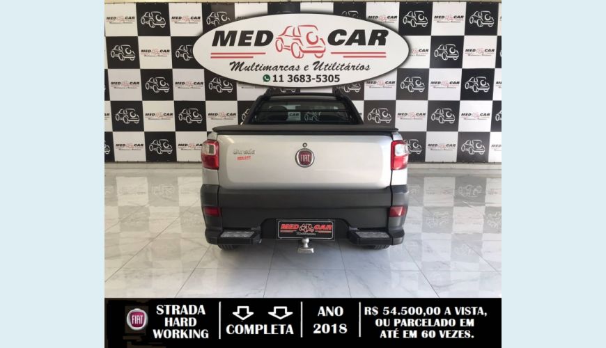 FIAT STRADA 1.4 MPI HARD WORKING CS 8V FLEX 2P MANUAL - PRATA - 2018 Foto 4 (Grande)
