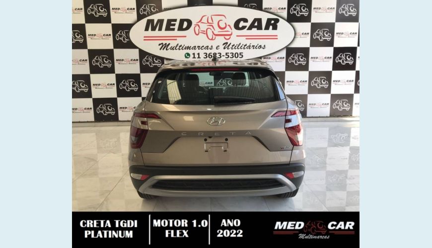 HYUNDAI CRETA 1.0 TGDI FLEX PLATINUM AUT. - BRANCO - 2022 Foto 4 (Grande)