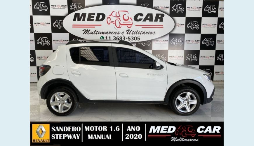 RENAULT SANDERO 1.6 16V SCE FLEX STEPWAY ZEN MANUAL - BRANCO - 2020 Foto 4 (Grande)
