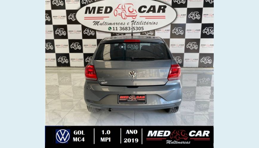 VOLKSWAGEN GOL 1.0 12V MPI TOTALFLEX 4P MANUAL - CINZA - 2019 Foto 4 (Grande)