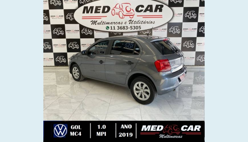VOLKSWAGEN GOL 1.0 12V MPI TOTALFLEX 4P MANUAL - CINZA - 2019 Foto 4 (Grande)