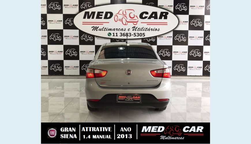FIAT SIENA 1.4 MPI ATTRACTIVE 8V FLEX 4P MANUAL - PRATA - 2013 Foto 4 (Grande)