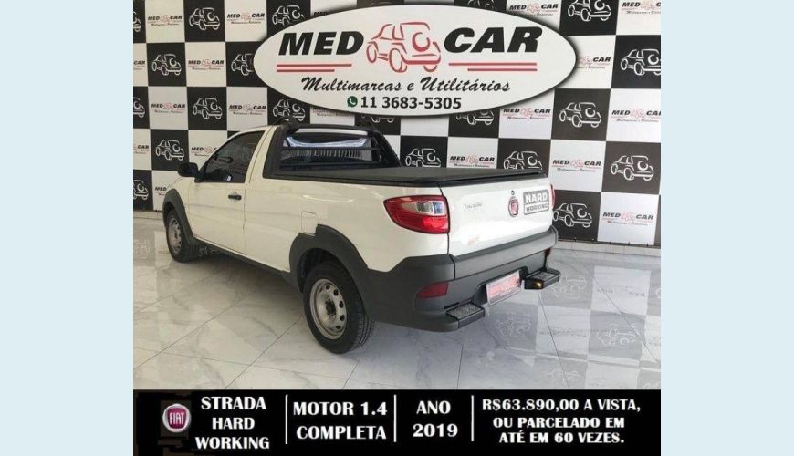 FIAT STRADA 1.4 MPI HARD WORKING CS 8V FLEX 2P MANUAL - BRANCO - 2019 Foto 4 (Grande)