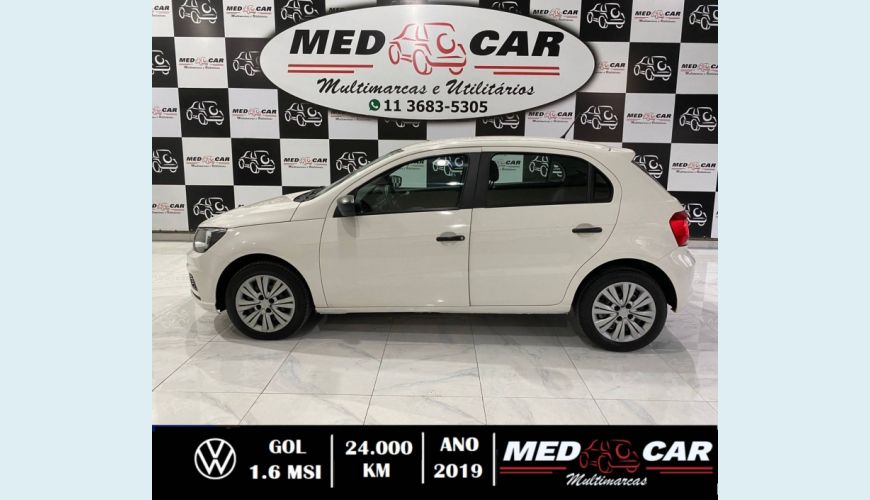 VOLKSWAGEN GOL 1.6 MSI TOTALFLEX 4P MANUAL - BRANCO - 2019 Foto 4 (Grande)