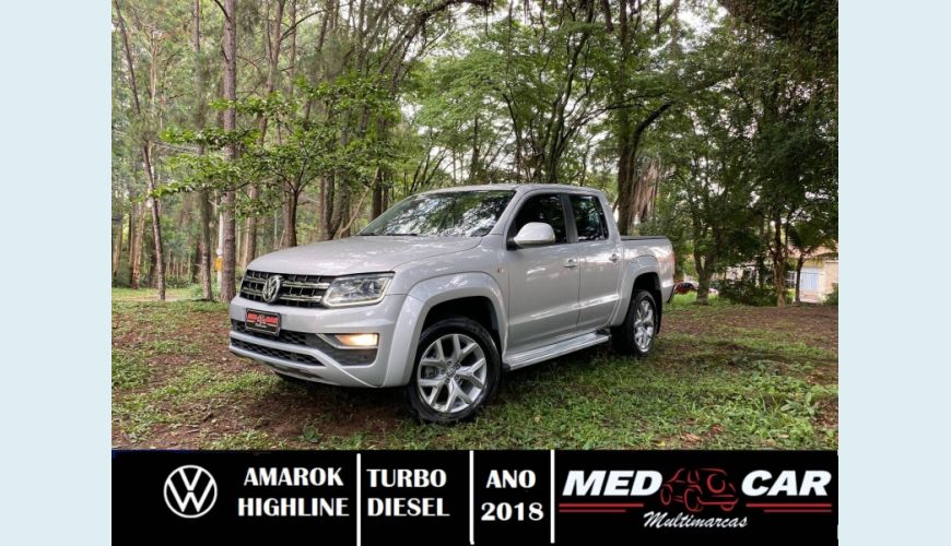 VOLKSWAGEN AMAROK 2.0 HIGHLINE 4X4 CD 16V TURBO INTERCOOLER DIESEL 4P AUT. - PRATA - 2018 Foto 4 (Grande)