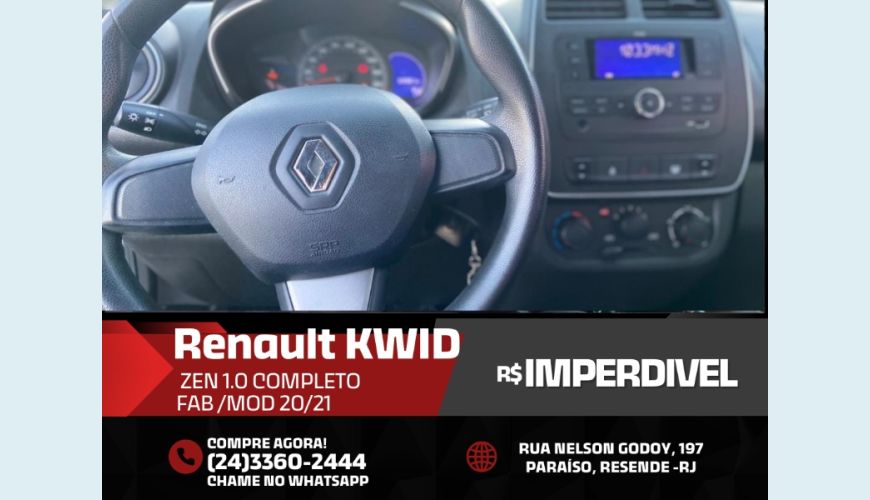 RENAULT KWID ZEN 1.0 FLEX 12V 5P MEC. - BRANCO - 2021 Foto 4 (Grande)