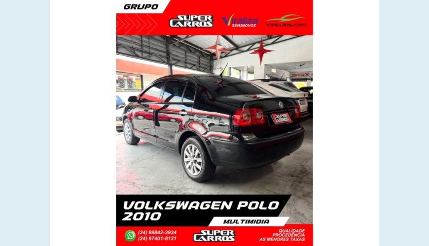 VOLKSWAGEN POLO SEDAN - PRETO - 2010 Foto 4 (Grande)