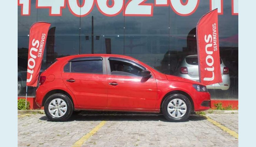 VOLKSWAGEN GOL 1.0 TEC TRENDLINE FLEX 2P - VERMELHO - 2015 Foto 4 (Grande)
