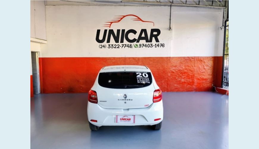 RENAULT SANDERO FLEX MANUAL 4P - BRANCO - 2020 Foto 4 (Grande)