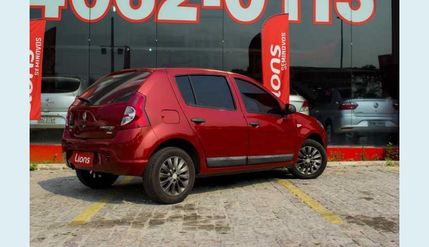RENAULT RENAULT SANDERO EXPRESSION 1.6 8V FLEX MANUAL 4P - VERMELHO - 2010 Foto 4 (Grande)