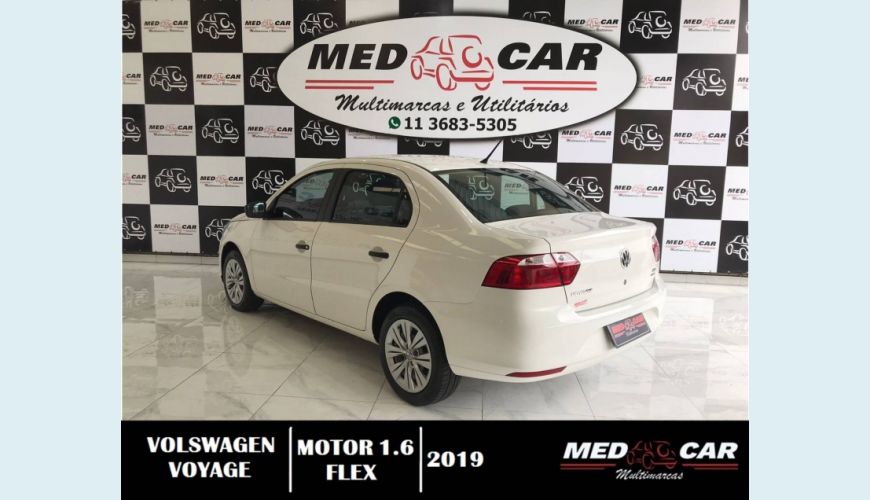 VOLKSWAGEN VOYAGE 1.6 16V MSI TOTALFLEX 4P AUT. - BRANCO - 2019 Foto 5 (Grande)