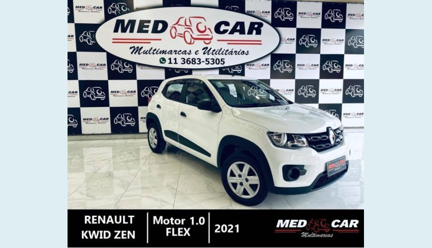 RENAULT KWID 1.0 12V SCE FLEX ZEN MANUAL - BRANCO - 2021 Foto 5 (Grande)