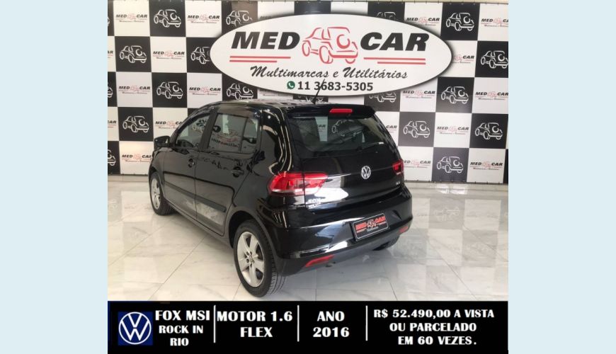VOLKSWAGEN FOX 1.6 MI ROCK IN RIO 8V FLEX 4P MANUAL - PRETO - 2016 Foto 5 (Grande)