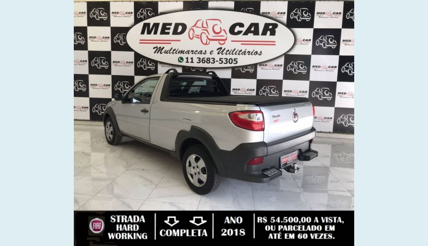 FIAT STRADA 1.4 MPI HARD WORKING CS 8V FLEX 2P MANUAL - PRATA - 2018 Foto 5 (Grande)