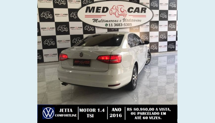 VOLKSWAGEN JETTA 1.4 16V TSI COMFORTLINE 4P TIPTRONIC - BRANCO - 2016 Foto 5 (Grande)