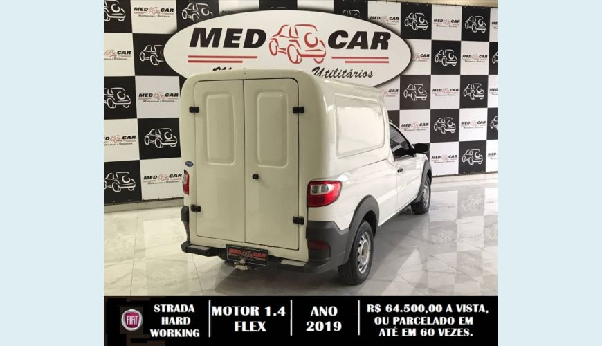 FIAT STRADA 1.4 MPI HARD WORKING CS 8V FLEX 2P MANUAL - BRANCO - 2019 Foto 5 (Grande)