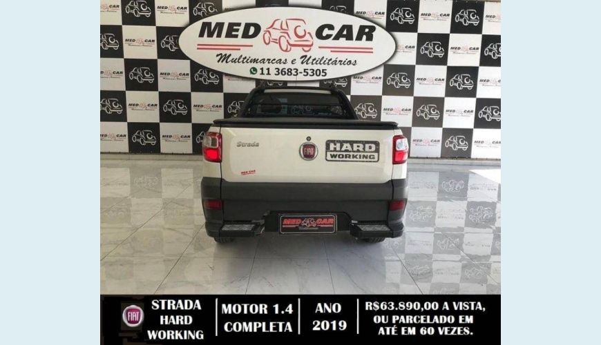 FIAT STRADA 1.4 MPI HARD WORKING CS 8V FLEX 2P MANUAL - BRANCO - 2019 Foto 5 (Grande)