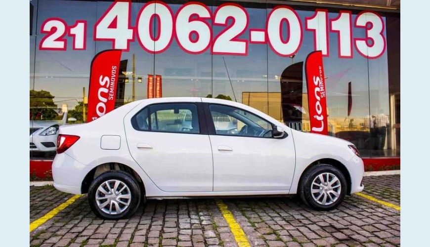 RENAULT LOGAN AUTHENTIQUE 1.0 12V SCE FLEX - BRANCO - 2018 Foto 5 (Grande)