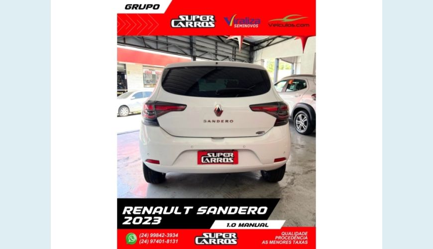 RENAULT SANDERO - BRANCO - 2023 Foto 5 (Grande)