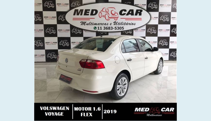 VOLKSWAGEN VOYAGE 1.6 16V MSI TOTALFLEX 4P AUT. - BRANCO - 2019 Foto 6 (Grande)