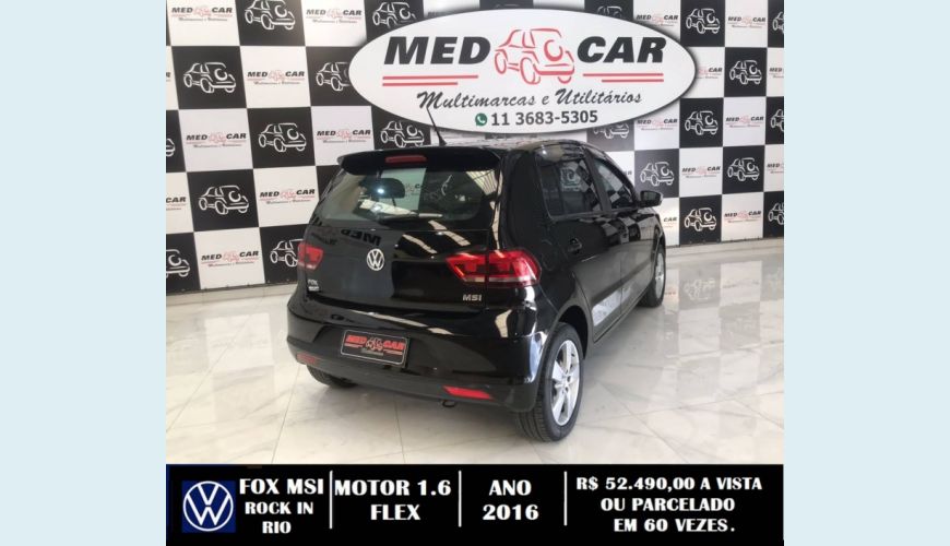 VOLKSWAGEN FOX 1.6 MI ROCK IN RIO 8V FLEX 4P MANUAL - PRETO - 2016 Foto 6 (Grande)