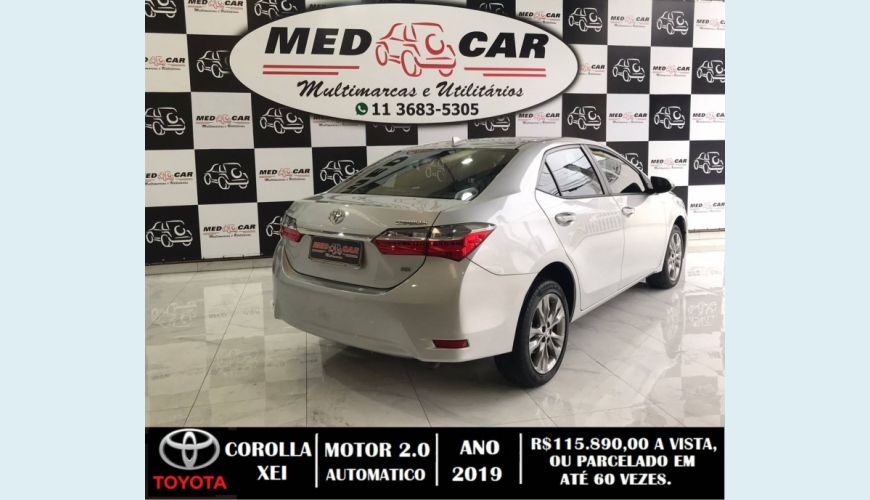 TOYOTA COROLLA 2.0 XEI 16V FLEX 4P AUT. - PRATA - 2019 Foto 6 (Grande)