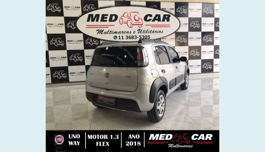 FIAT UNO 1.3 FIREFLY FLEX WAY 4P MANUAL - PRATA - 2018 Foto 6 (Grande)